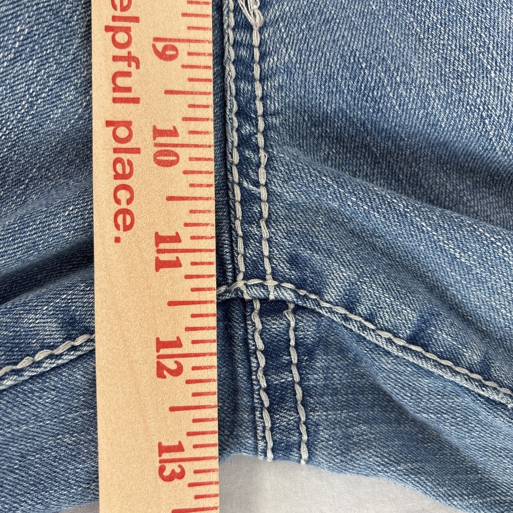 Style & Co Capris Womens Sz 16 Blue Denim w/ Rhinestones & Embroidery On Pockets - Picture 14 of 16